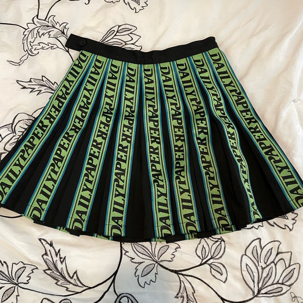 Daily Paper Fara Tape pleated mini skirt